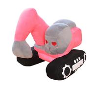 Plush Excavator, Excavator Toy, Cartoon Cuddly Texture Cute Design Bright Colors Soft Cozy, Plush Toy for Living Room Children, 10.24x9.06x9.06 inches, Blue, Pink, Orange