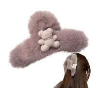 Plush Hair Claw Clips - Large Plush Bear Hair Clips, Reusable PlushS Bear HairR Crab Clip, Large HairS Claw Clip for Friends, Girls, Family, Women, Girl Friend, PlushS BearS HairS ClawS
