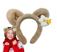 Plush Headband, Spa Makeup Headband, Non-Slip Hairband with Bear Ears, Cute Face Washing Protection, Daily Fashion Styling, Women, Girls, Pilates Workouts, Running, 6,1 x 1,18 pouces