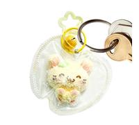 Plush Keychain Kids, Soft Silicone Squeeze Toy, Cute Slow Rebound Sensory Fidget Accessory with Mini Plush Design, Classroom School Office Use Set, Teens Adults Students Gift Item Stress Relief Focus