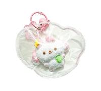 Plush Keychain Kids, Soft Silicone Squeeze Toy, Cute Slow Rebound Sensory Fidget Accessory with Mini Plush Design, Classroom School Office Use Set, Teens Adults Students Gift Item Stress Relief Focus