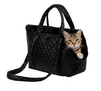 Plush & Nylon Dog Bag Carrier - 36x30x23cm Comfortable Waterproof Pouch Pack - Cat Carrier Pouch for Cats Puppies Kittens Winter Travel Walk Car Outdoor Public Transit
