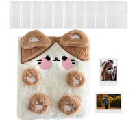 Plush Photocard Album - 4-Pocket A6 Cute Cartoon Plush Card Protector | Korean Photo Card Holder Sleeves for Fans Kids Adults Teen Family Friends Collectible Display Storage Keepsake Organizer