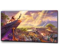 Plush Prints Reproduction sur toile Motif Disney Le Roi Lion Simba, noir/blanc, 20" x32"