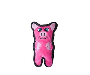 Plush Puppies Mini Invincible Pig, Small, Pink | Durable pour les jeux de rameurs, pas de rembourrage, moins de désordre, rapporter et jeter, couineur jumbo