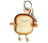 Plush Purse Charm, Cute Storage Pouch, Toast Keychain Bag Soft Mini Organizer, for Earphones Keys Small Items Women Girlfriend Teen Mother Handbag Backpack Use 4,72 x 1,18 x 5,12 pouces