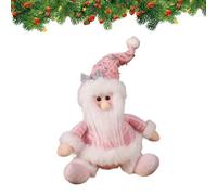 Plush Santa - Plush, Standard Size Santa Claus Plushes Doll Cute Pink Design | Adorable And Festive Winter Decoration, Holiday Plushes Ornament For Patio, Garden, Mantels, Shelves, Bookshelves