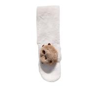 Plush Scarf - 75 cm/29 pouces | Bonnet | Capybara Plush For Boys,Girls,Animal Lovers,Students, Daily Wear,Themed Events,Costume,Parties, Birthdays,Holidays, Park, Zoo., blanc, riferimento alla