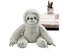 Plush Sloth Doll, Huggable Animal Pillow, Sleep Buddy Decor, 8.66 inches Soft Cuddly Cushion Toy with Floppy Arms, Ideal for Nursery, Bed, Sofa, Couch, Living Room, Kids Room, Study and Table