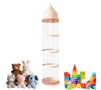 Plush Storage Tube, Clear Vertical Toy Organizer, Dustproof Transparent Doll Display Holder for Toddler, Dorm, Playroom, Living Room, Balcony, Nursery, Classroom, Kids Room, 48.43x11.81 Inches