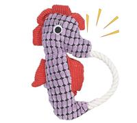 Plush Toys for Dogs - Soft Dog Toys | Plush Squeaky Dog Toys | Squeaker Sea Animal Chewing | Cotton Rope Interactive Game | Pet Entertaining Doll with Crinkle Paper