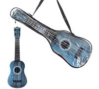 PLUSHCEWT Guitare Ukulélé pour Enfants, 42cm Guitare Acoustique avec 4 Cordes Ajustables, Jouet Musical Ukulélé Guitare pour Enfants Guitare pour l'éducation Musicale Mini Guitare Cartoon (Bleu)