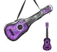 PLUSHCEWT Guitare Ukulélé pour Enfants, 42cm Guitare Acoustique avec 4 Cordes Ajustables, Jouet Musical Ukulélé Guitare pour Enfants Guitare pour l'éducation Musicale Mini Guitare Cartoon (Violet)