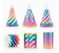 PLUSHCEWT Lot de 6 Fidgets imprimés 3D, pyramide en spirale avec impression 3D, cône arc-en-ciel impossible, pour se concentrer, soulager le stress pour l'anxiété et décoration de bureau, adapté pour
