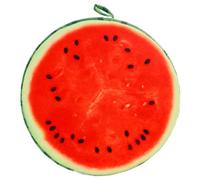 Plusie, coussin de sol pour enfants, 13 '' Candon de pastèque rond Tampons de siège de fruits décoratifs Fruit de la peluche Machine de coussin lavable pour la maison, canapé, chambre, salon