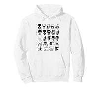 Plusieurs crânes Vintage et os croisés, Grunge, Gothique, Horreur Sweat à Capuche