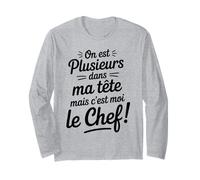 Plusieurs Dans Ma Tête C’est Moi Le Chef Humour Voix Drôle Manche Longue