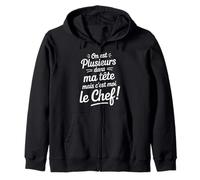 Plusieurs Dans Ma Tête C’est Moi Le Chef Humour Voix Drôle Sweat à Capuche