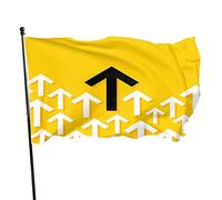 Plusieurs flèches pointent dans la même direction Drapeau de jardin 0,9 x 1,5 m Blanc et une plus grande flèches noires Drapeaux de jardin en polyester Maison Patio Pelouse Intérieur Extérieur Banni