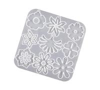 Plusieurs moules en silicone pour bijoux faits à la main avec pétales de feuille de rose, moules élégants en silicone pour pendentifs en résine