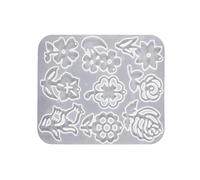 Plusieurs moules en silicone pour bijoux faits à la main avec pétales de feuille de rose, moules élégants en silicone pour pendentifs en résine