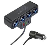 Plusieurs ports pour chargeur de voiture,Plusieurs ports pour chargeur USB de voiture | Adaptateur de chargeur de voiture multiport de 1 à 4,Extension de port de véhicule à charge rapide, port ca