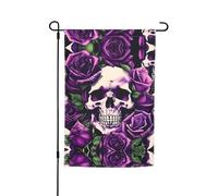 Plusieurs roses violettes imprimées drapeau de jardin pelouse villa drapeau décoratif pour extérieur cour maison extérieur patio pelouse décoration