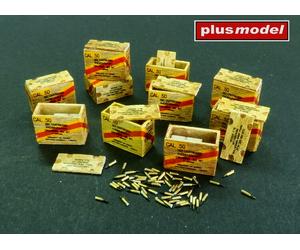 PlusModel U.S.Boîtes de Munitions II Avec Munitionsgurte Kit 1:48 Militaire