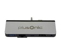 Plusonic Station d'accueil 5 en 1 pour Surface Go USB 3.0/RJ45 Réseau Type-C/HDMI/AUX PSUC0165