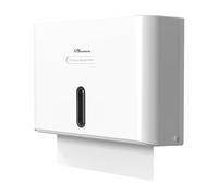 PLUSSEN Distributeur de Serviettes en Papier Mural pour Serviettes en Papier, Distributeur Commercial de Salle de Bain et de Cuisine, Pliage en Z/multipliage, capacité de 200 Feuilles (6007 argenté)