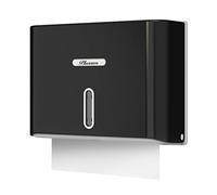 PLUSSEN Distributeur de Serviettes en Papier Mural pour Serviettes en Papier, Distributeur Commercial de Salle de Bain et de Cuisine, Pliage en Z/multipliage, capacité de 200 Feuilles, Noir