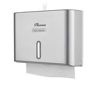 PLUSSEN Distributeur de Serviettes en Papier Mural pour Serviettes en Papier, Distributeur Commercial de Salle de Bain et de Cuisine, Pliage en Z/multipliage, capacité de 200 Feuilles, Gris 6007