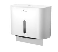 PLUSSEN Distributeur de Serviettes en Papier Mural pour Serviettes en Papier, Distributeur Commercial de Salle de Bain et de Cuisine, Pliage en Z/multipliage, capacité de 200 Feuilles, Noir