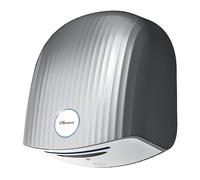 PLUSSEN Sèche-Mains 10 Secondes - Économie d'énergie - Sèche-Mains électrique Commercial Automatique pour Cuisine, Salle de Bain, Toilettes - 1050 W (1020 argenté)