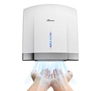 PLUSSEN SéChoir à Main Automatique Compact, Brosse à Vent à Grande Vitesse De 1800w, SéChoir à Main éLectrique Mural - 1,8m / S Vitesse du Vent, SéChoir à Main à Grande Vitesse (Blanc-1003)
