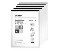 Plustek Lot de 5 feuilles porte-documents format A4/lettre - Protège les papiers fragiles et les documents au format A3 en pliant le support pour scanner de documents Epson, Brother, Fujitsu et Canon