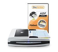 Plustek PL4080 - Scanner polyvalent haute vitesse, plat + ADF tout en un. Avec distributeur de documents de 50 feuilles et numérisation à plat de format A4. Design spécial adapté pour les documents pliés.