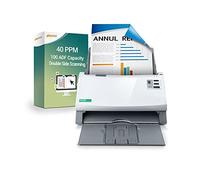 Plustek Scanner de documents recto verso PS3140U, prise en charge Citrix Ready et Twain pour PC et Mac, numériser et enregistrer des documents par lots