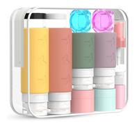 PLUSYES 26 Pièces Flacon Voyage en Silicone, Kit Voyage Avion Contenant Voyage 100 ml/60 ml, TSA Approved Bouteille de Voyage Rechargeable et Leakproof pour Shampoo, Creme, Liquidi e Lotion