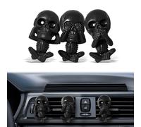 PLUSYES Désodorisant de Voiture en Forme de Tête de Mort, Décoration Intérieure Gothique, Halloween, Décoration Cool, Horreur, Squelette, Accessoires Effrayants, Cadeaux Amusants pour Homme et Femme