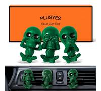 PLUSYES Désodorisant de Voiture en Forme de Tête de Mort, Décoration Intérieure Gothique, Halloween, Décoration Cool, Horreur, Squelette, Accessoires Effrayants, Cadeaux Amusants pour Homme et Femme
