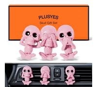 PLUSYES Désodorisant de Voiture en Forme de Tête de Mort, Décoration Intérieure Gothique, Halloween, Décoration Cool, Horreur, Squelette, Accessoires Effrayants, Cadeaux Amusants pour Homme et Femme