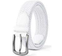 PlusZis Ceinture pour homme, ceinture élastique tressée, ceinture décontractée en tissu extensible 1 3/8", avec boîte cadeau.