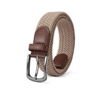 PlusZis Ceinture pour homme, ceinture élastique tressée, ceinture décontractée en tissu extensible 1 3/8", avec boîte cadeau.