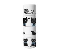 Pluto Design Coquetier Famille de Chats 4 pièces Blanc-noir-bleu