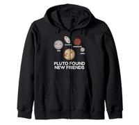 Pluto Found New Friends Space Galaxie Astronomie Hommes Femmes Enfant Sweat à Capuche