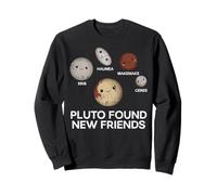 Pluto Found New Friends Space Galaxie Astronomie Hommes Femmes Enfant Sweatshirt