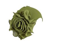 Pluto & Fox Casquettes Bonnets De Tissu Beanie avec Ornement Fleur Turban pour La Tête De Femme pour Cancer Chimio Chimiothérapie Oncologique Nuit Perte De Cheveux (Vert)