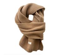 Pluto & Fox Écharpe En Laine Unisexe Pour Femme Et Homme Couleur Attrayante Design Basique Polyvalent Pour L'hiver (Khaki, 155 * 20cm)