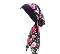 Pluto & Fox Turban Pour La Tête De Femme De Tissu Avec Dessin Chapeau De Bonnets Pour Cancer Chimio Chimiothérapie Oncologique Nuit Perte De Cheveux (Conception 7, 1)